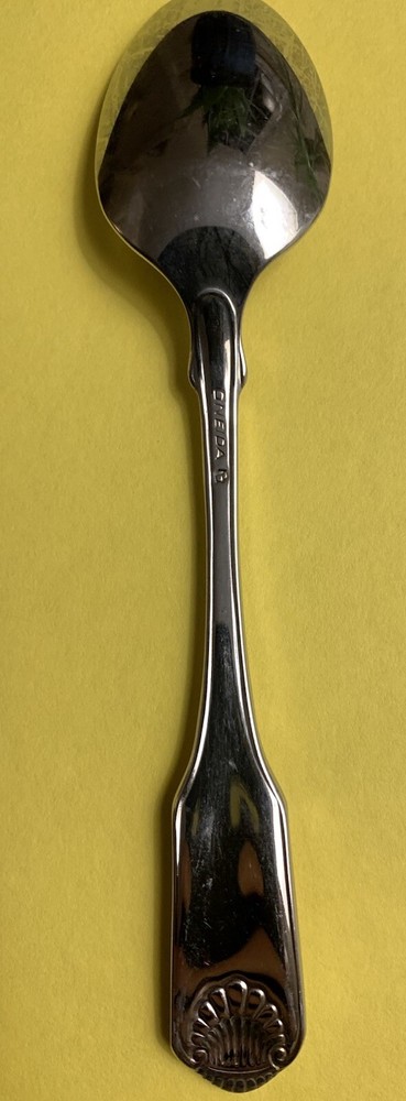 CLASSIC SHELL Pattern Tea Spoon ONEIDA Stainless Steel 18/10 Cube Mark
