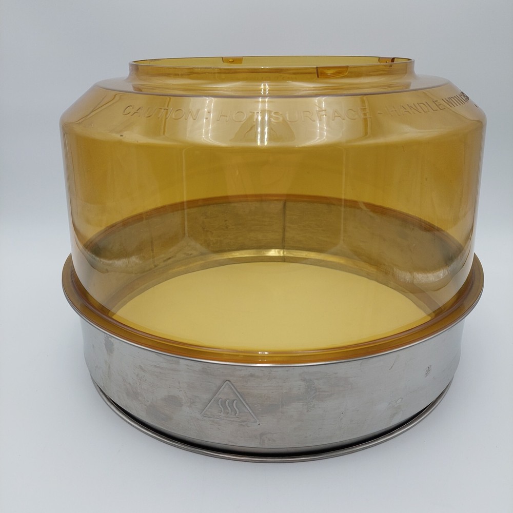 NuWave Pro Plus Amber Dome Lid with Metal 3" Extender Ring Replacement Part