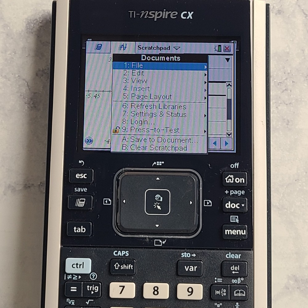 Texas Instruments TI-Nspire CX CAS Graphing Calculator With charging cable