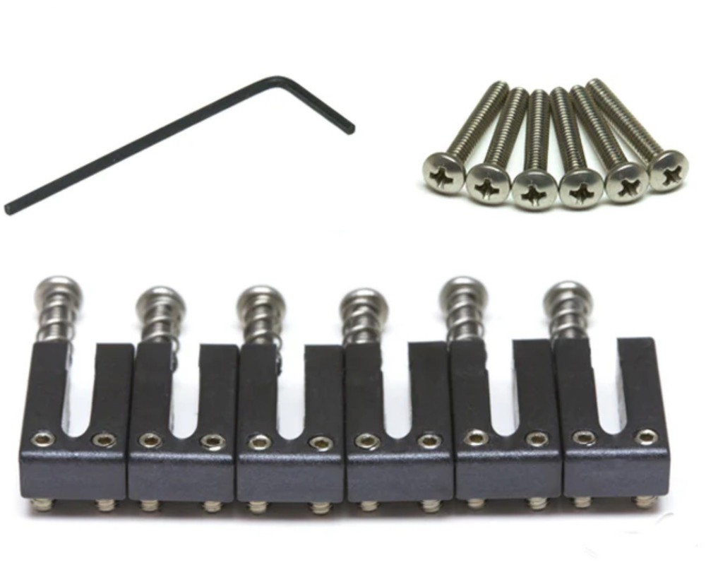 Graph Tech String Saver Elite 6-Saddle Set for Strat/Tele, 2-1/16" Spacing