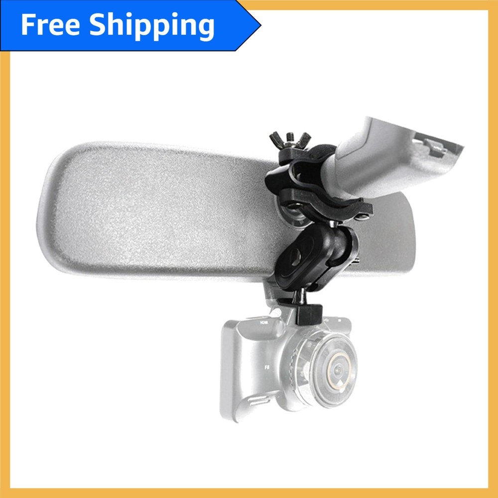 Compact Dash Camera Mount - Universal Holder Rotates 360° for Optimal Viewing