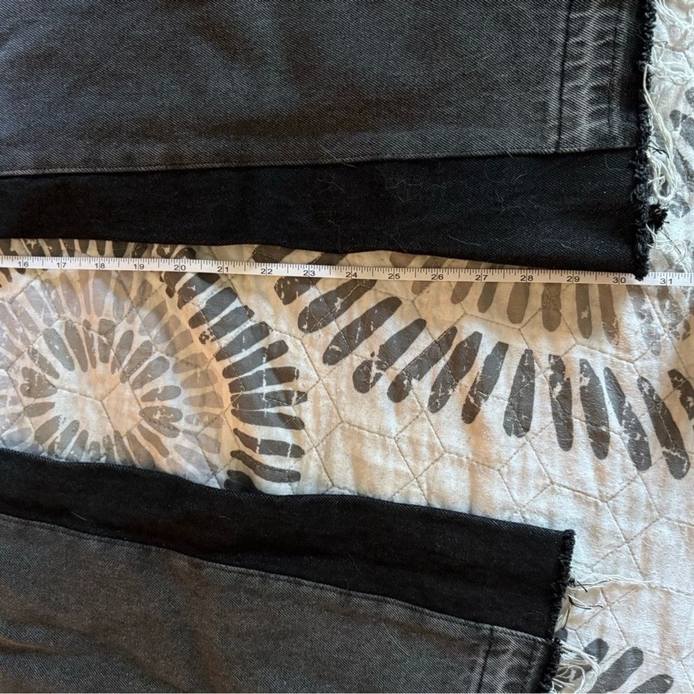 Gallery Dept Charcoal and Black Stacked Flared Denim 32
