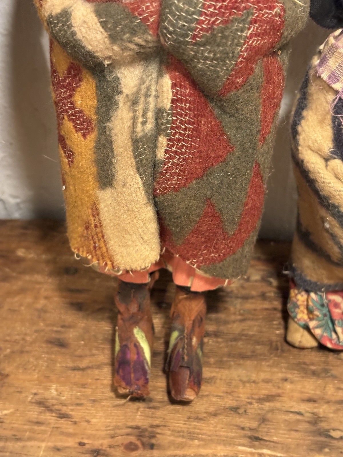 Antique 1920s Skookum Indian Dolls Set of 3 Whirling Log Swastika Bully Good