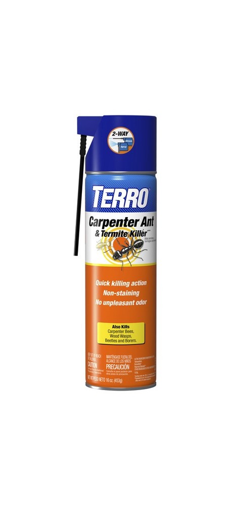 Carpenter Ant and Termite Killer, Liquid, Spray Application, 16 oz Aerosol Can O