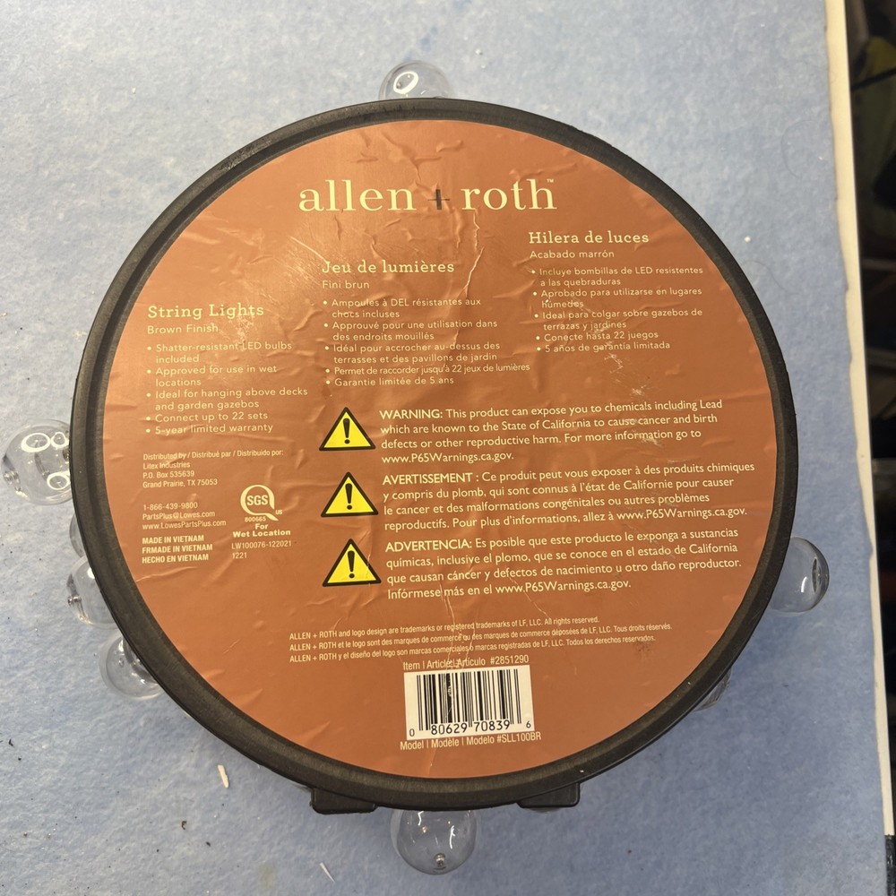 Allen + Roth string lights 100ct 34 ft