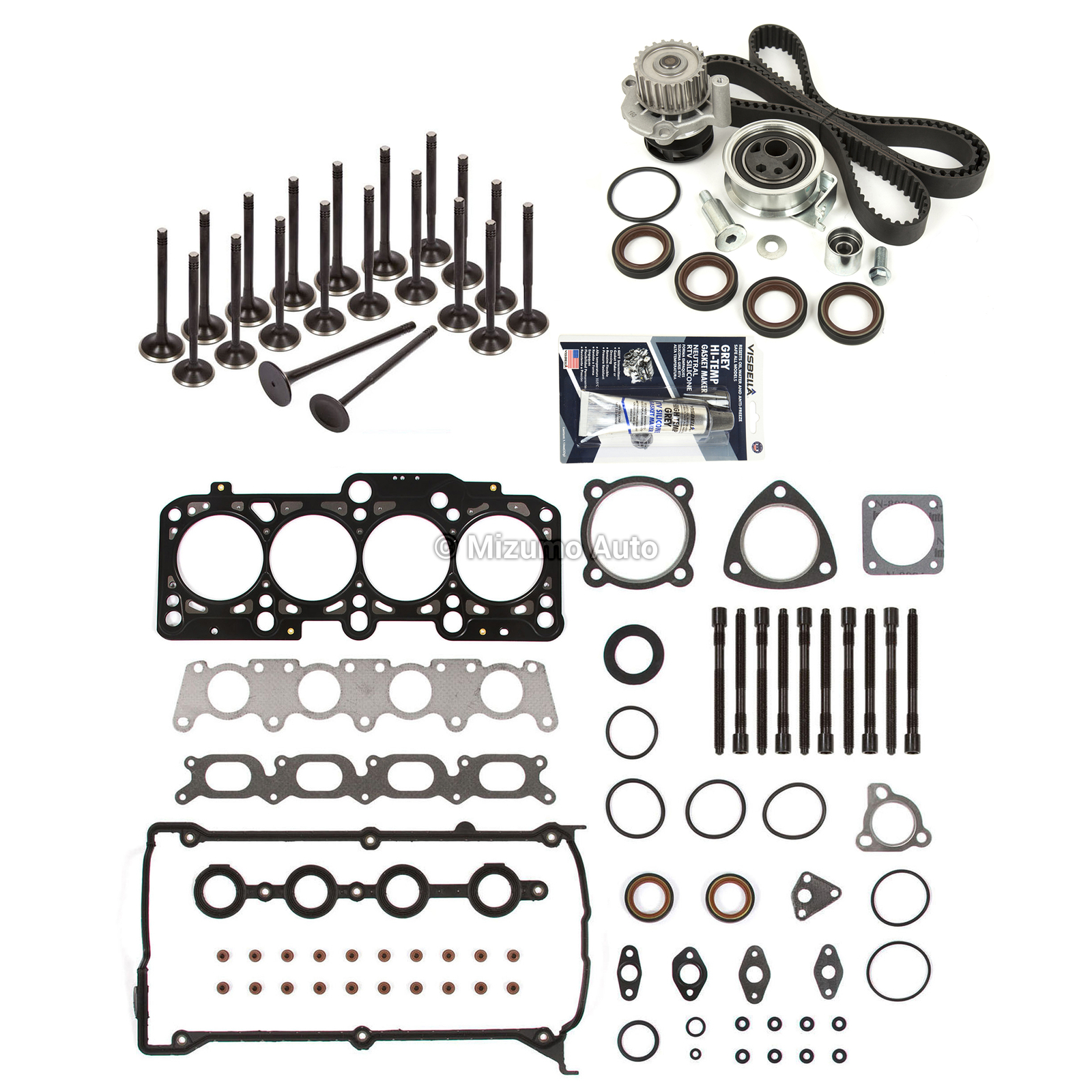 Head Gasket Set Valves Timing Belt Kit Fit 01-06 Volkswagen Audi 1.8 TURBO