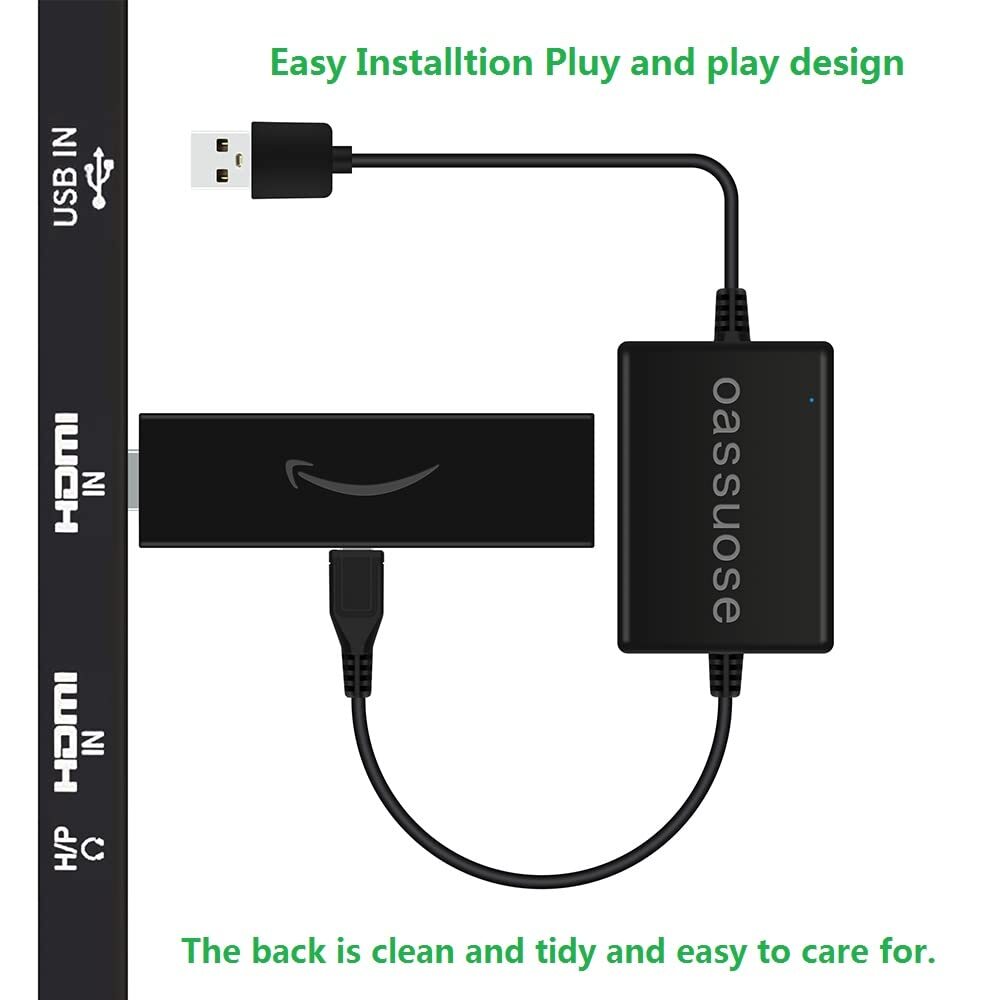 USB Power Cable Adapter for Fire TV Stick,Powers Streaming TV Sticks Directly