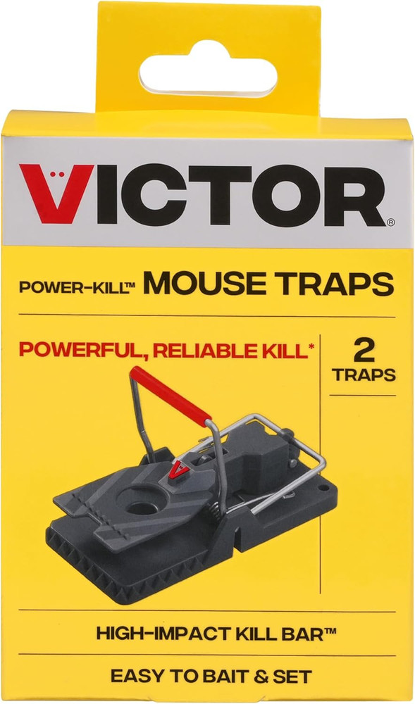 Victor Power-Kill Humane Mouse Traps M393SSR - 6 Easy Set, Reusable, Power-Kill