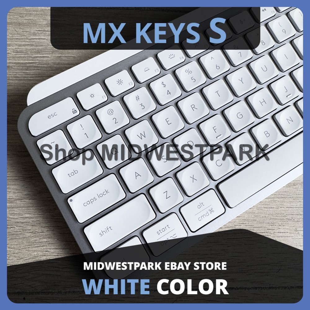Logitech MX Keys S Keyboard ~ Replacement Key & Switch Part ~ Pale Gray White