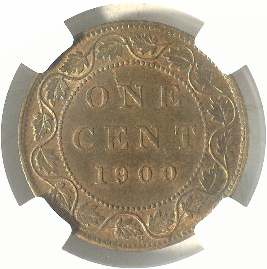 CANADA 1900H 1¢ NGC MS63 BN