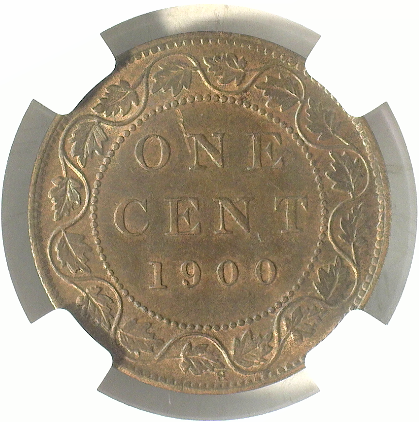 CANADA 1900H 1¢ NGC MS63 BN