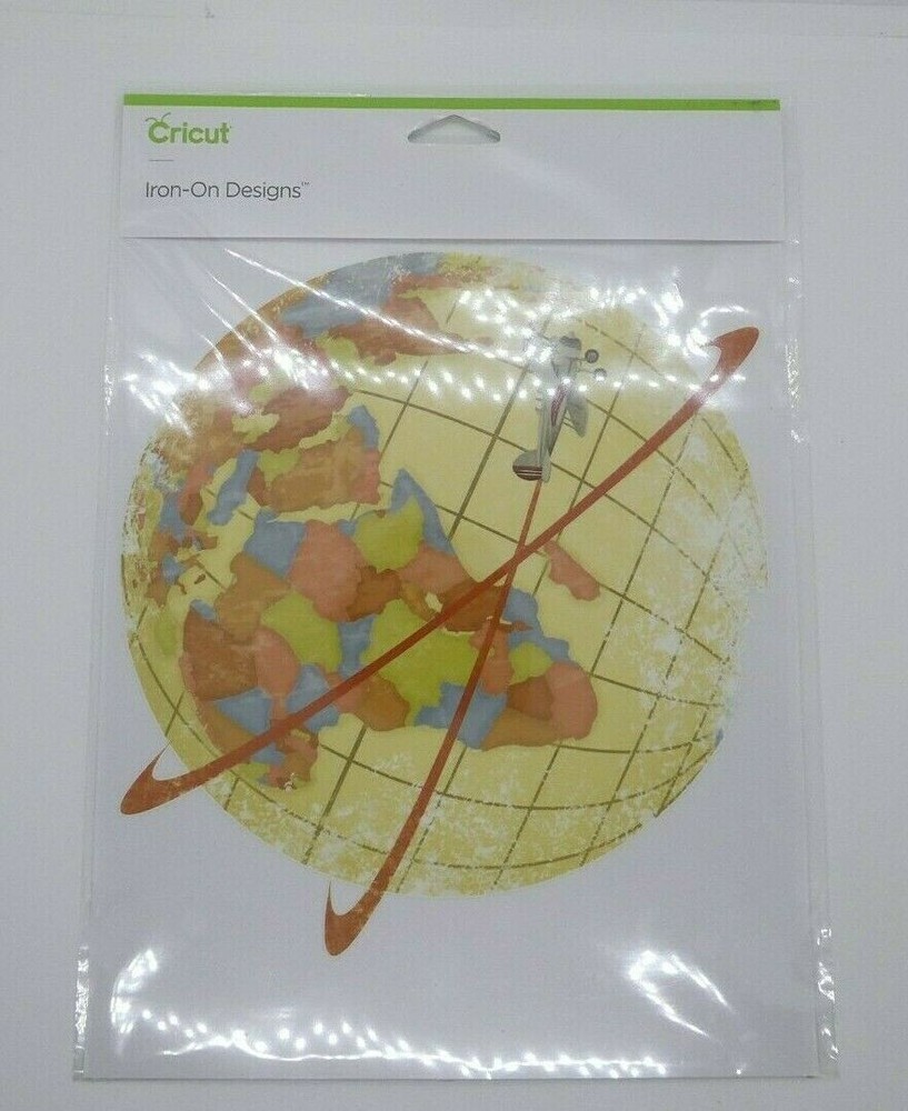 Cricut Iron-On Design Globe & Airplane **