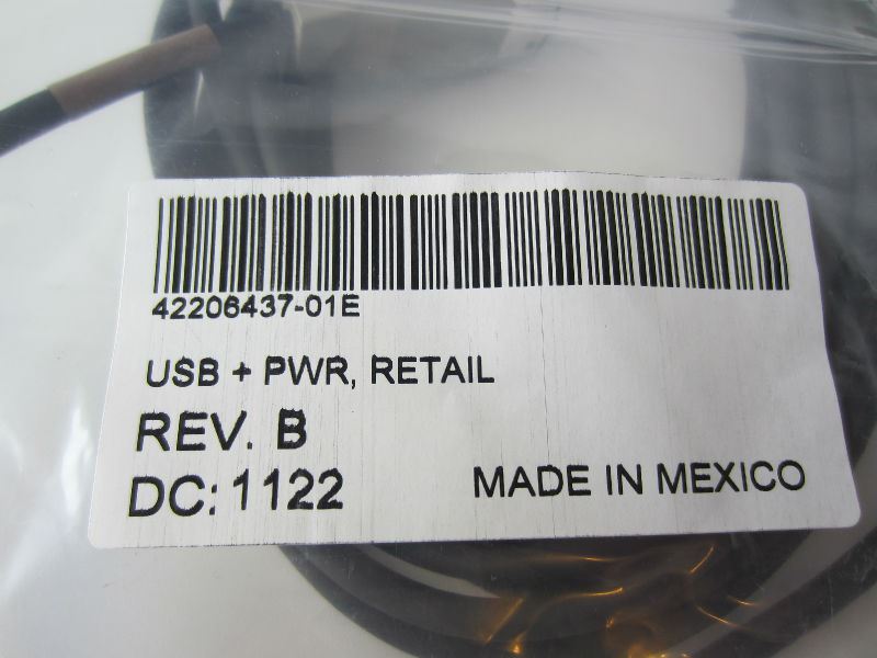 NCR 42206437-01E Cable USB + 12V Powered 14' NEW