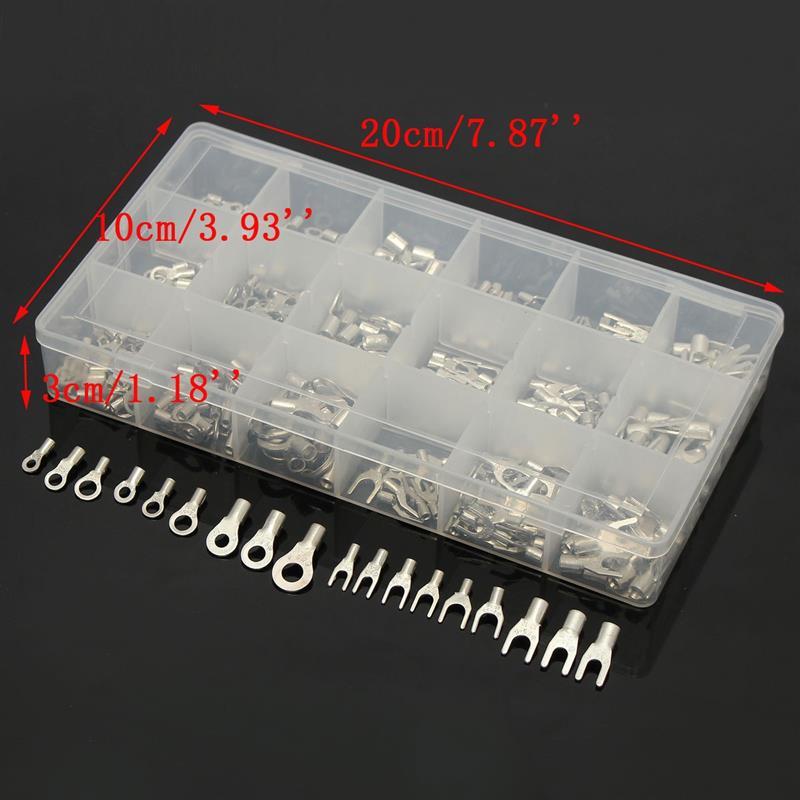 18 Sizes Bare Wire Crimp Spade Terminals Connectors Assortment Kit 330pcs