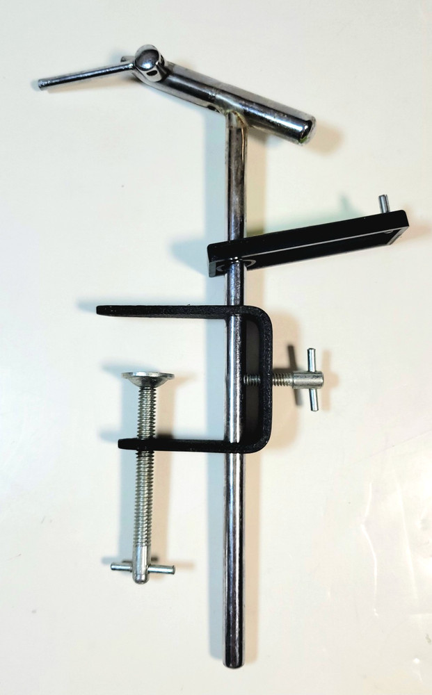 Fly Tying Vise Unknown Maker with Griffin Hook & Hackle Gage