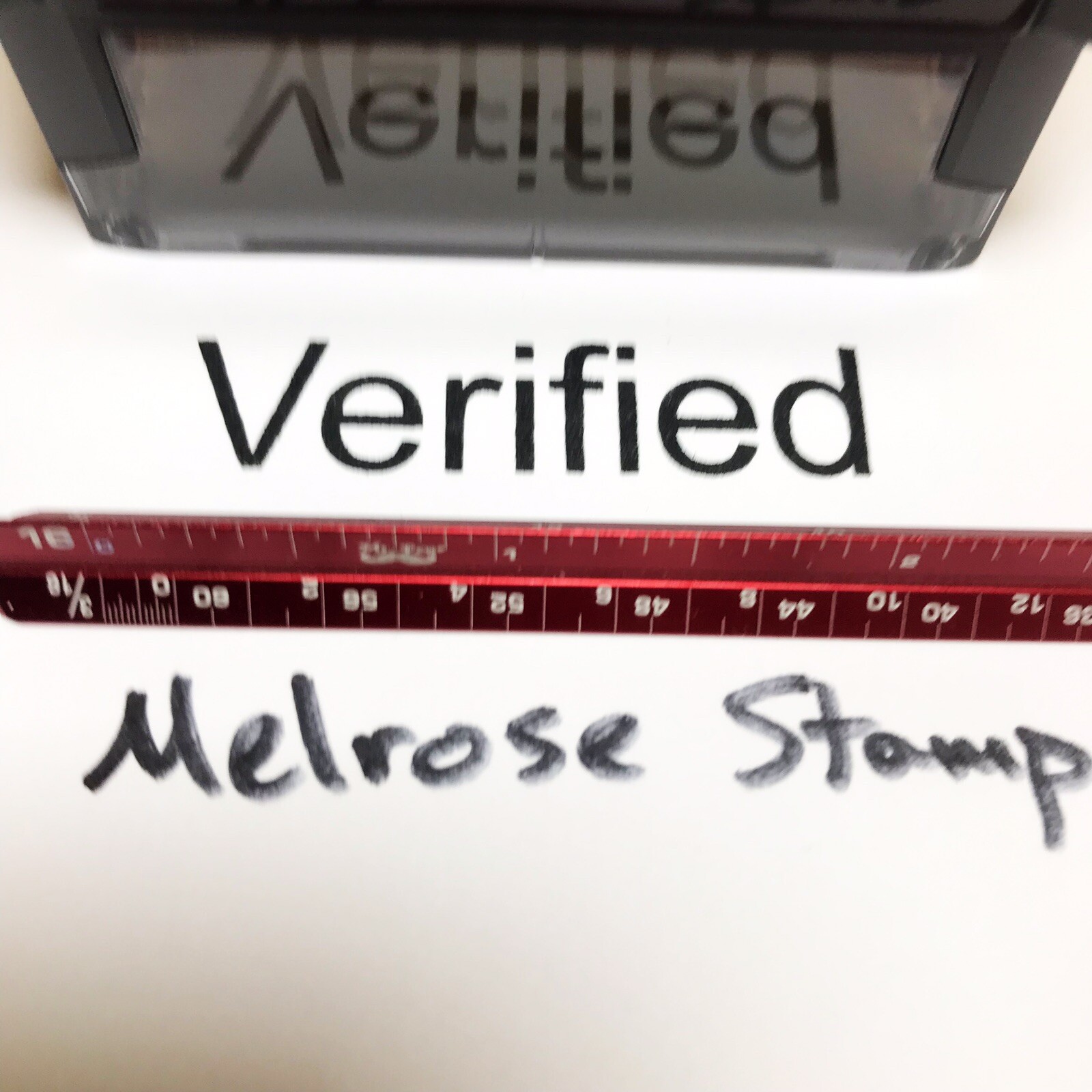 Verified Rubber Stamp Black Ink Self Inking Ideal 4913