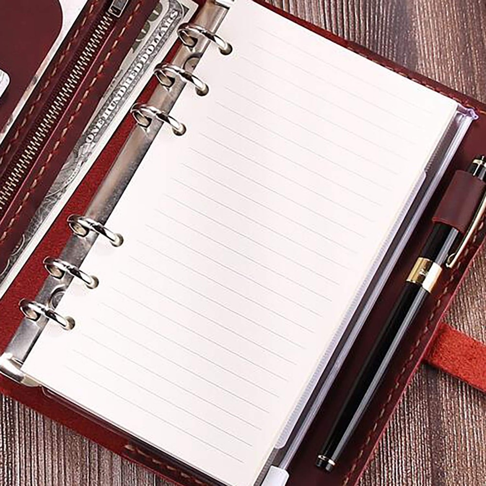 A6 Refillable Lined Paper Inserts – 6‑Ring Binder 6.75" X 4.125", White