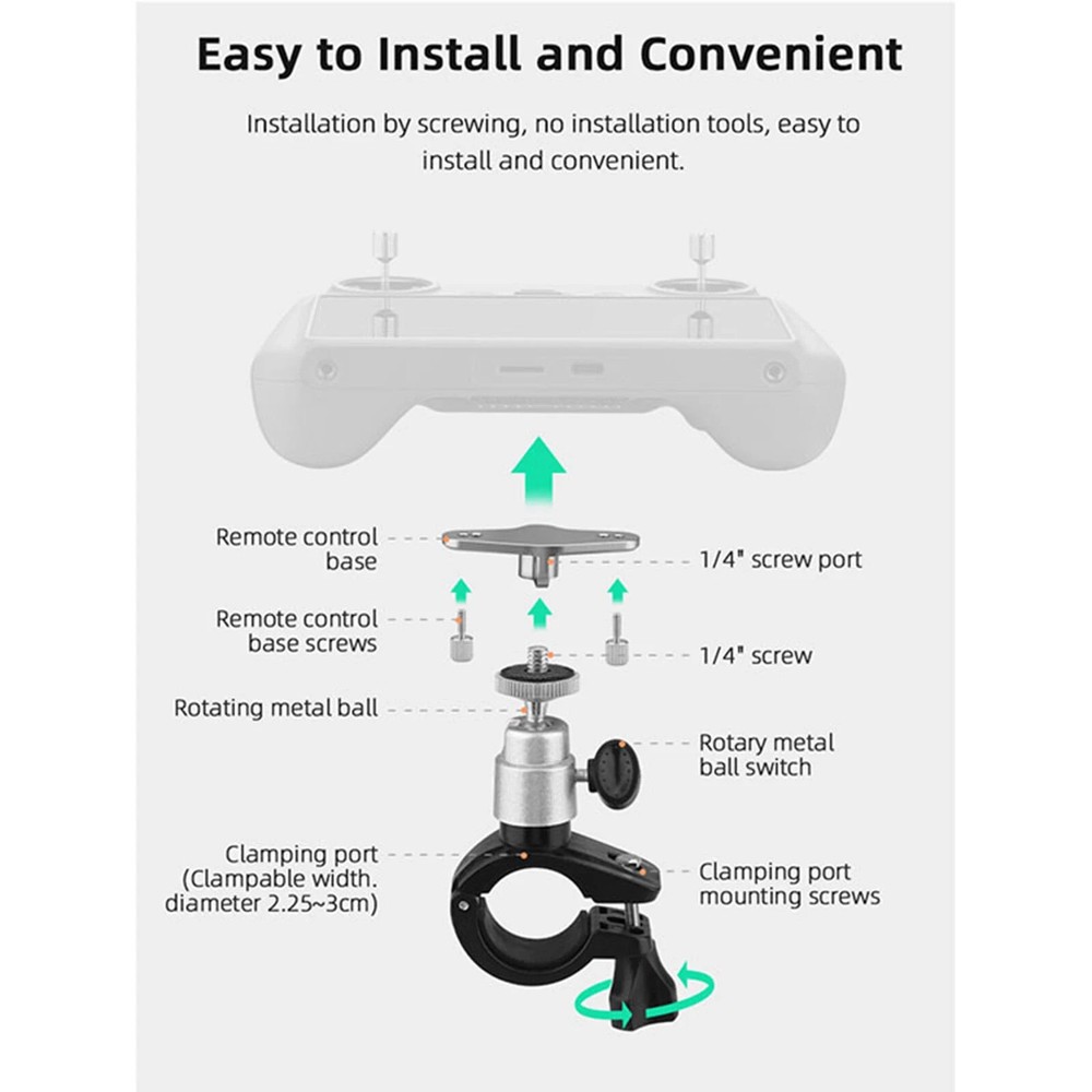 Bicycle Stand Remote Control Bracket For DJI Mini 4 Pro RC/RC 2 Remote Control