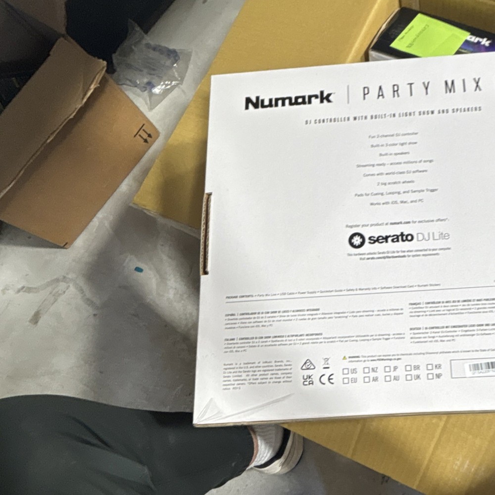 Numark Party Mix Live Double Deck Controller Built-in Speakers Light Show USB