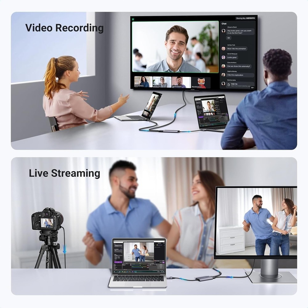 Versatile HDMI Capture Card - 4K Input, Universal Compatibility for Streamers