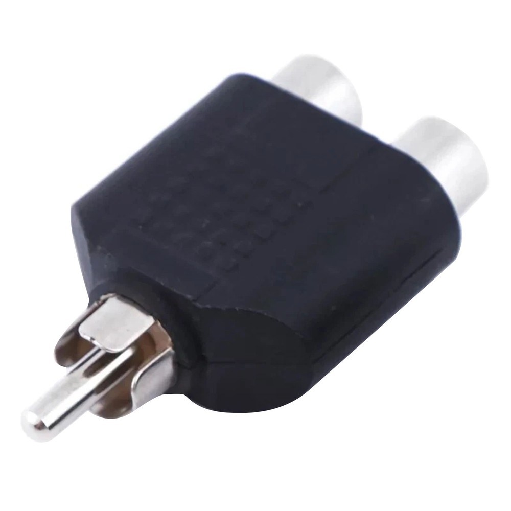Versatile Function 4pcs Audio Connector Adapter Plug RCA Male to 2 RCA Females