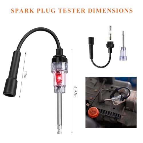 Inline Spark Plug Tester, Plug in Straight Boot Motor Engine Ignition