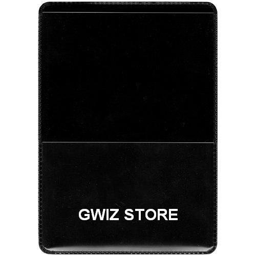 Auto Insurance Registration ID Card Holders Black-Plastic Front Double Pocket