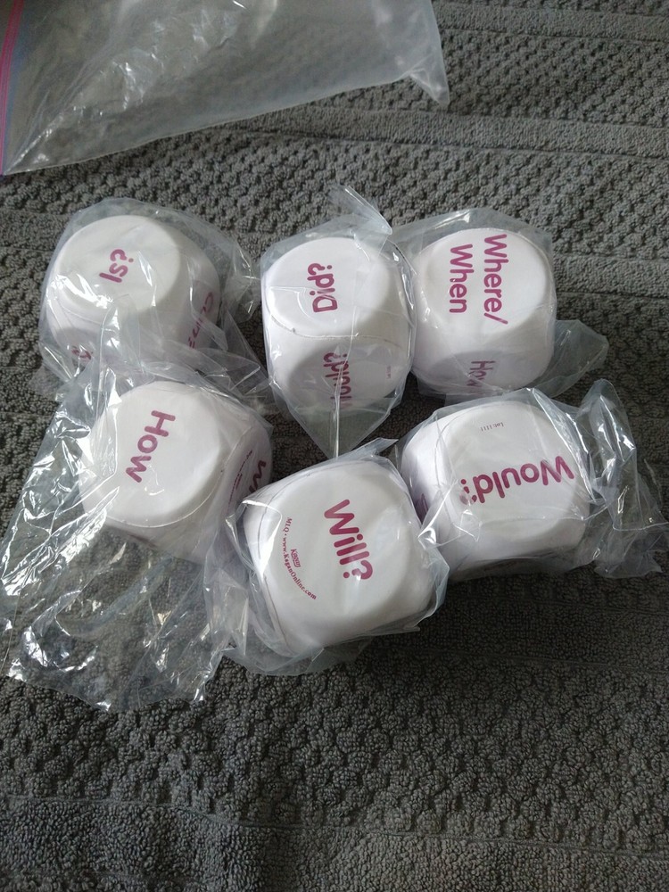 Question Dice, Educational, 6 Pieces