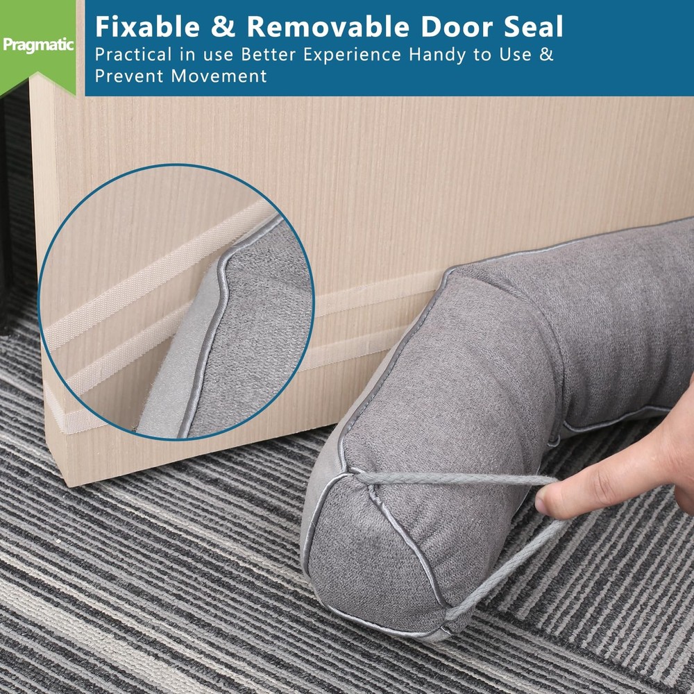 Triangular Under Door Draft Stopper 38 inch Heavy Duty Door Draft Blocker Bot...