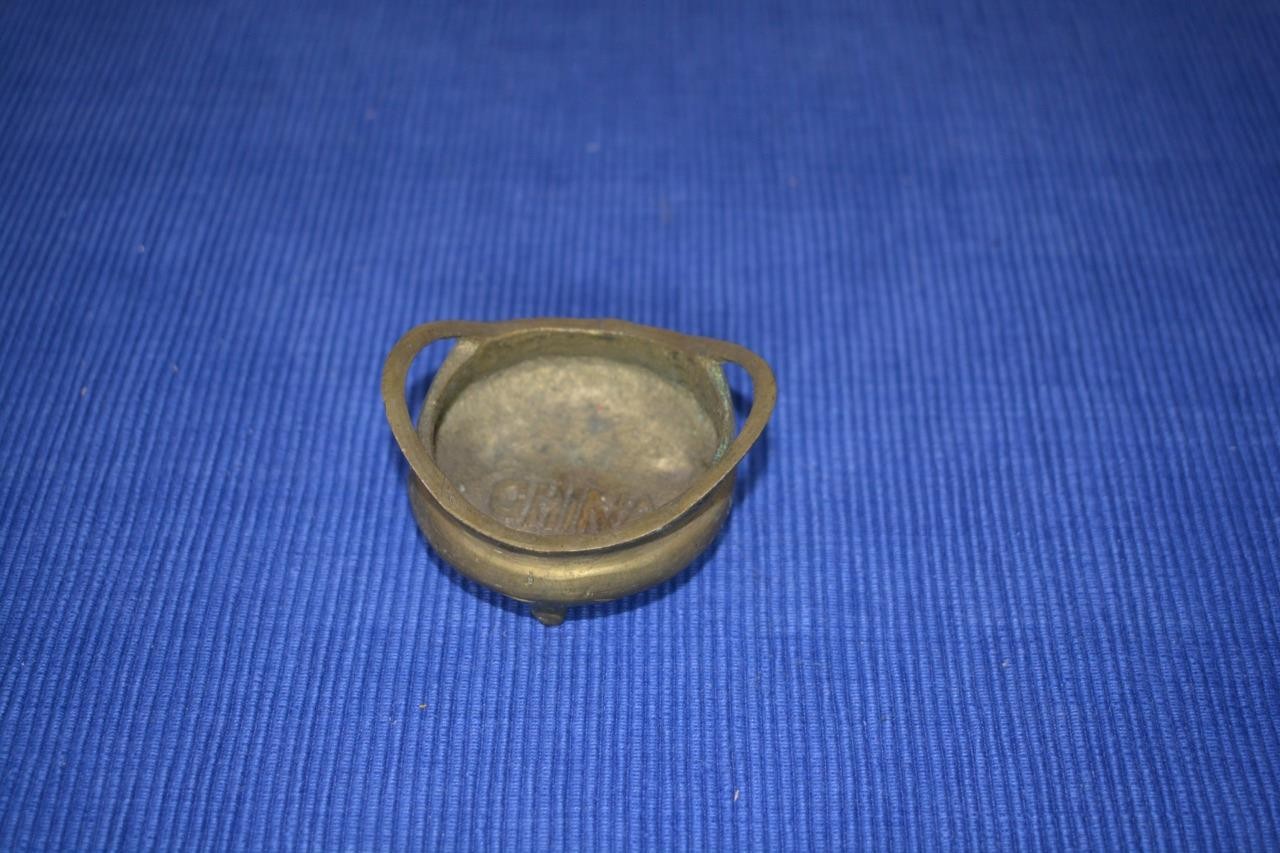 Vintage Chinese Bronze Censer Tripod Incense Burner