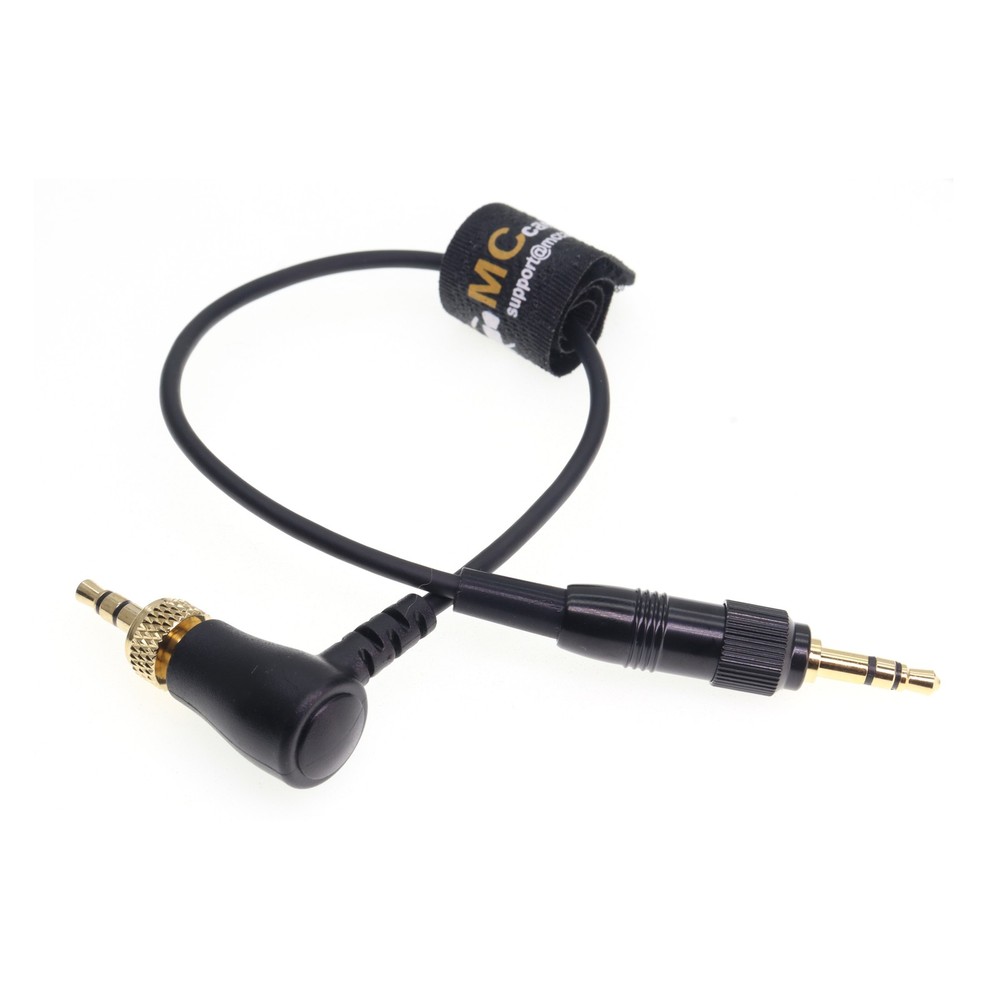 Locking 3.5 TRS Audio Cable for Sennheiser Mic Wireless Receiver Audio Recorder