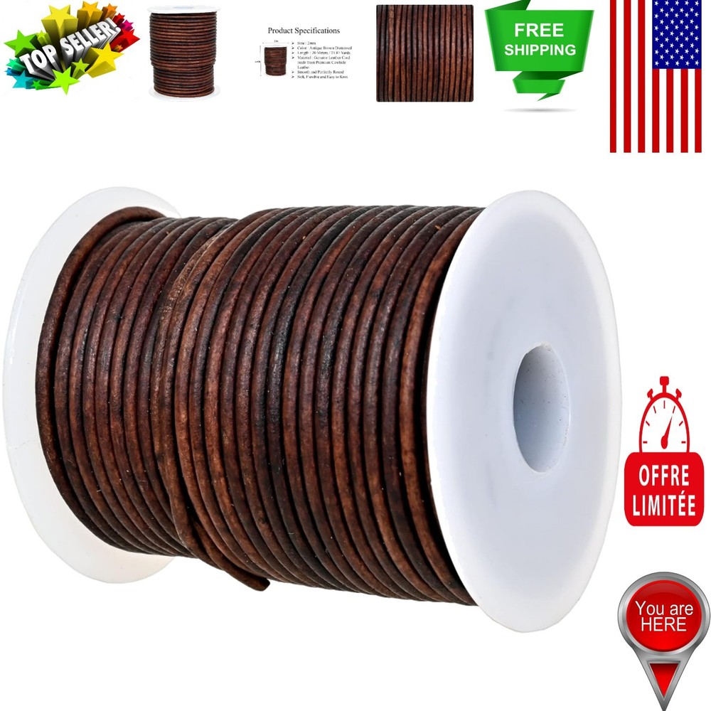 Waterproof 20M Rustic Leather String Cord for Jewelry Making & Crafting Ideas