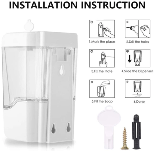 Automatic Foam & Soap Dispenser Sensor Bottle Soap Box Wall Mounted 700ml