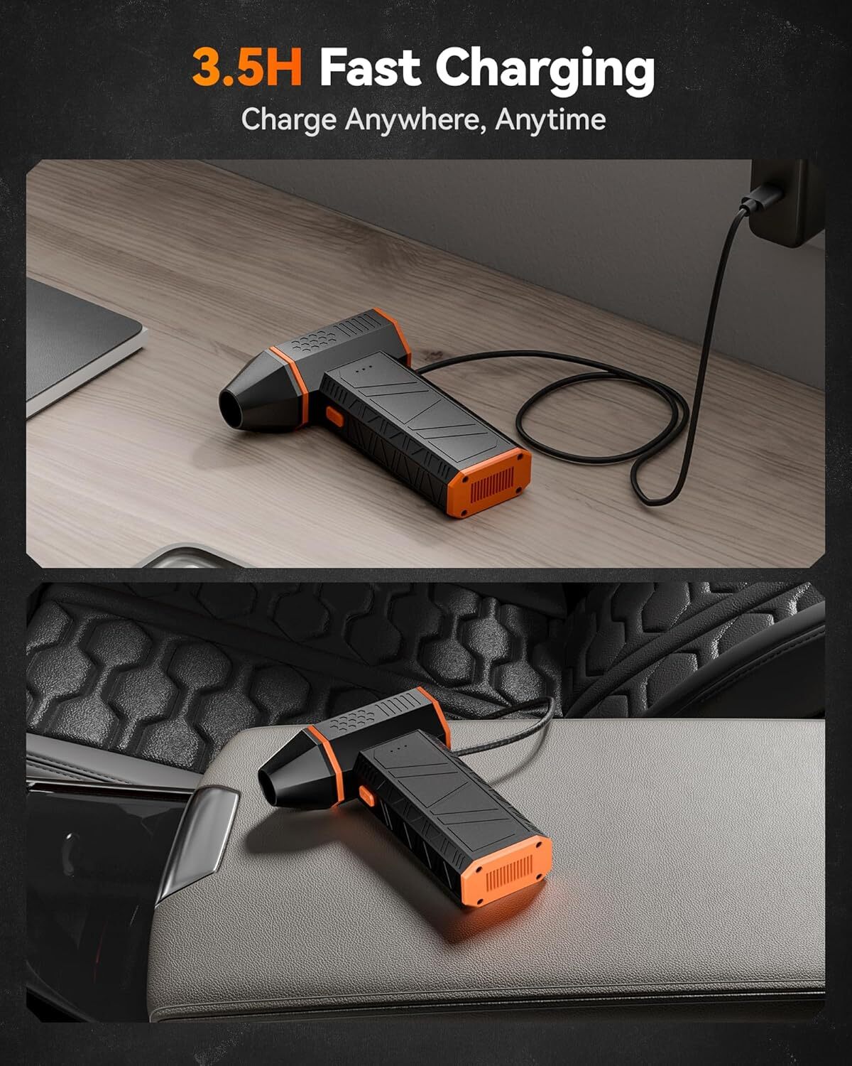 WOLFBOX MF50 Electric air Duster 110000RPM Brushless 3 Speed Turbo Fan Jet Fan