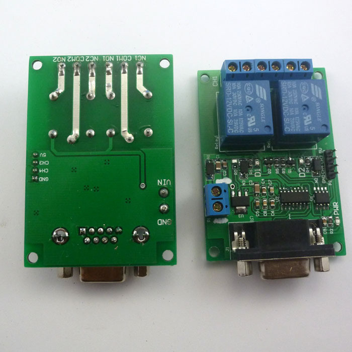 1PCS 2 Channel Serial port Relay Module DC 12V PC Computer Remote Control Switc