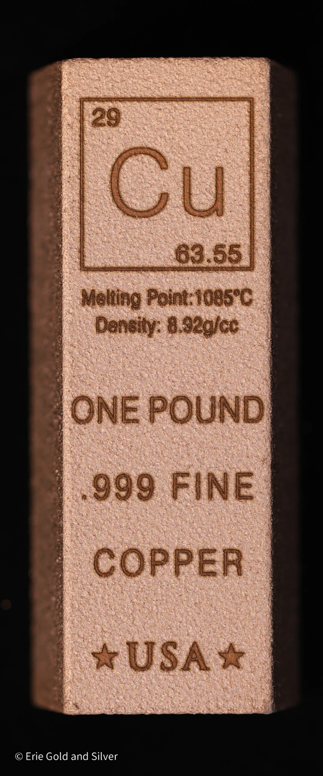 1 Pound lb Copper Trapezoid Ingot Element Design