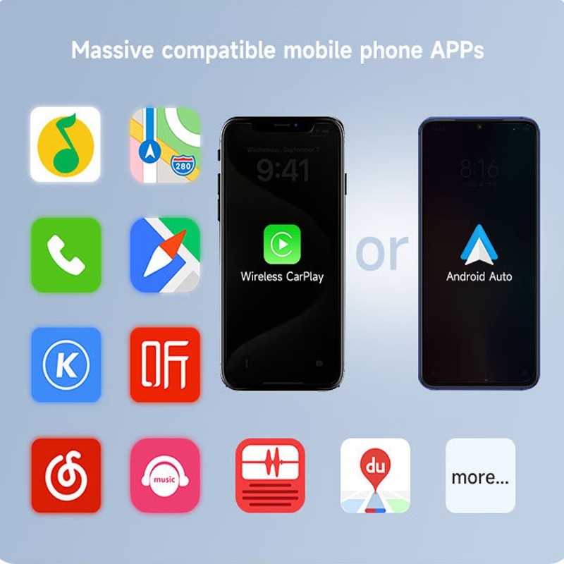 2025 Upgrade Wireless CarPlay Adapter USB for Apple IOS, Samsung Android