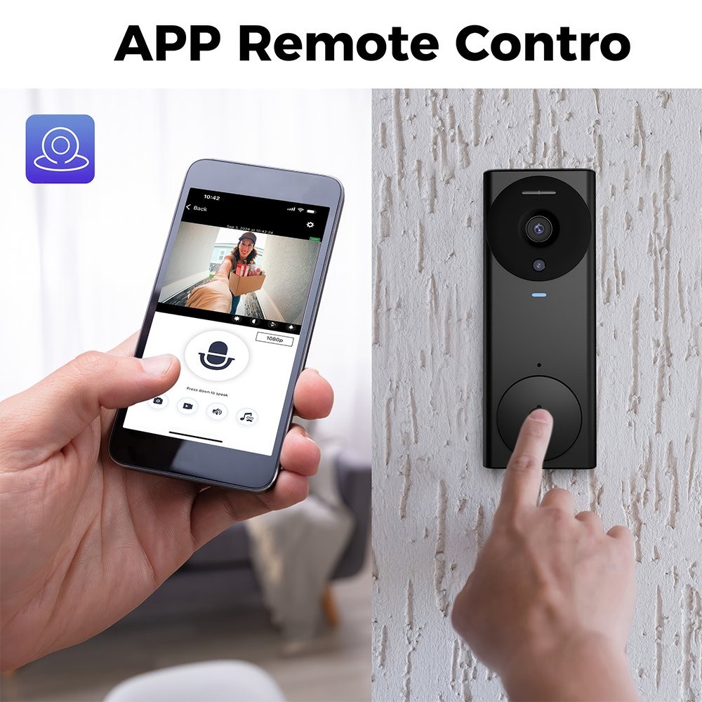 Wireless Security Smart WiFi Doorbell Intercom Video Camera Door Ring Bell Chime