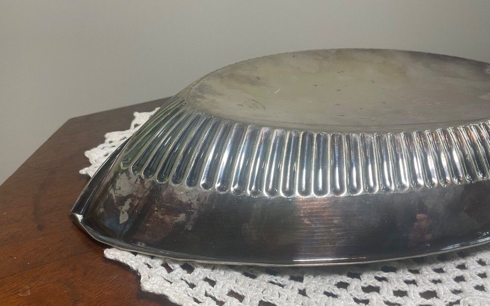 Vintage Gorham Co Silver Soldered Bread Tray 085 Monogram L