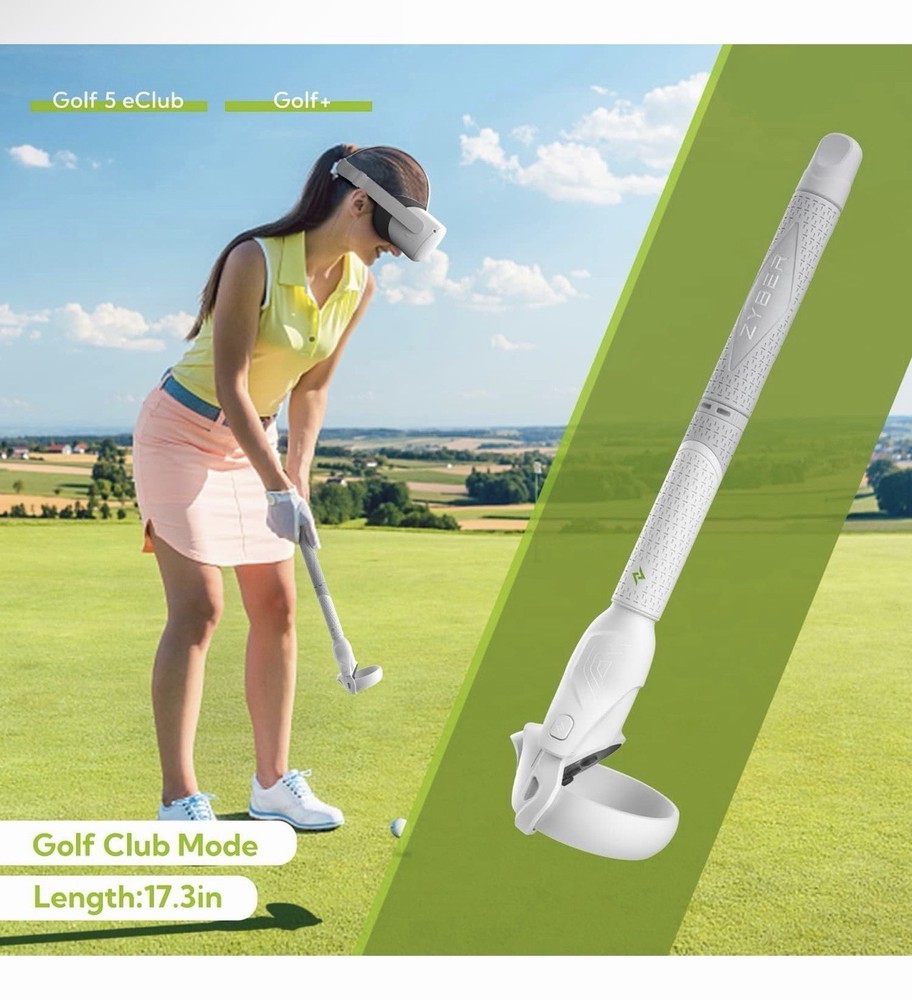 ZYBER Golf Club Attachment for Oculus Quest 2 Accessories, Controller Extender