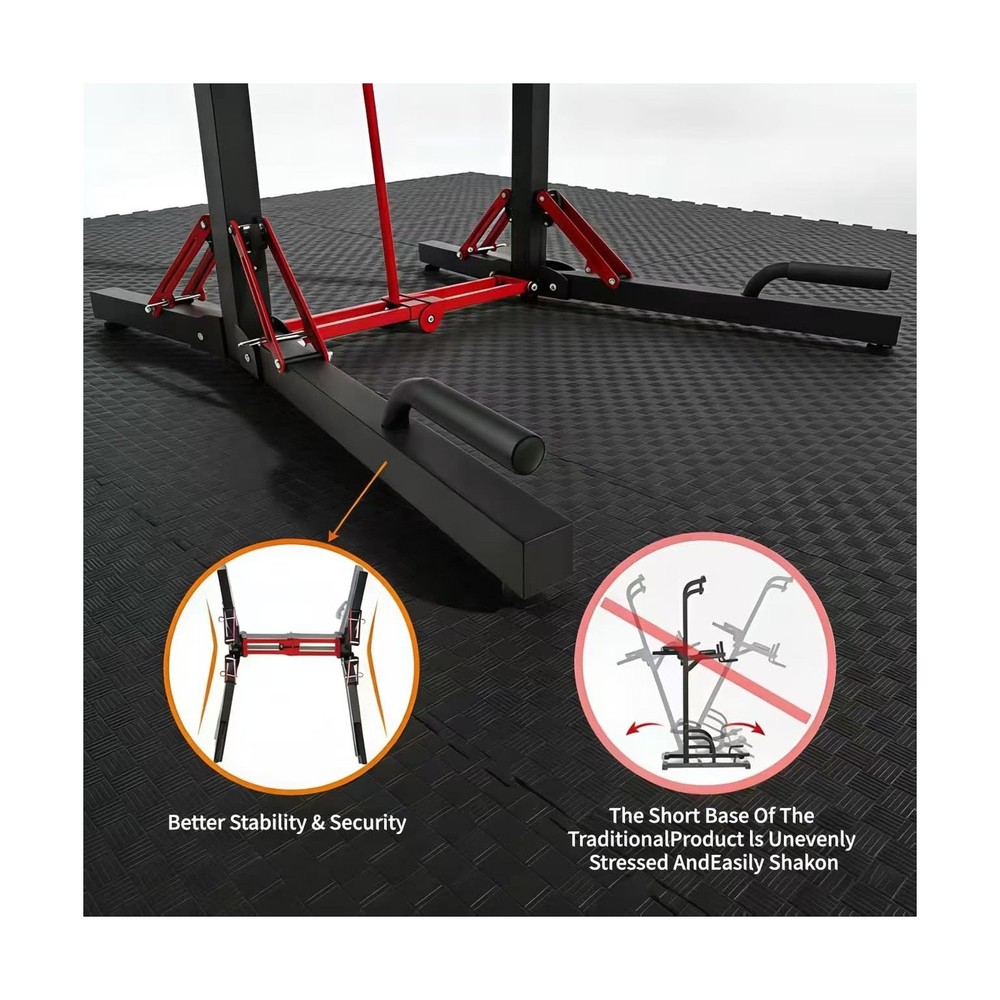 ONETWOFIT Foldable Power Tower Pull Up Bar Station, Multi-Function Adjustable...