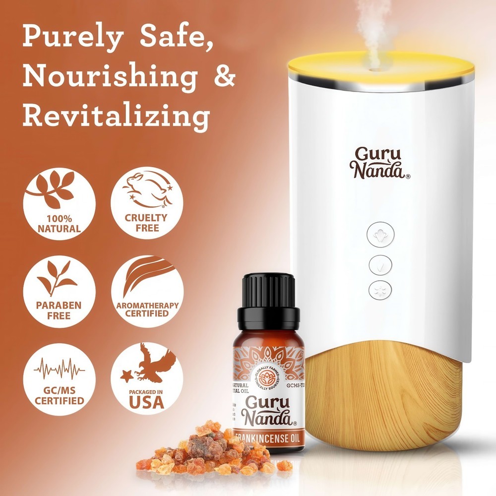GuruNanda Frankincense Essential Oil 100% Pure 15 ml – Aromatherapy Diffuser