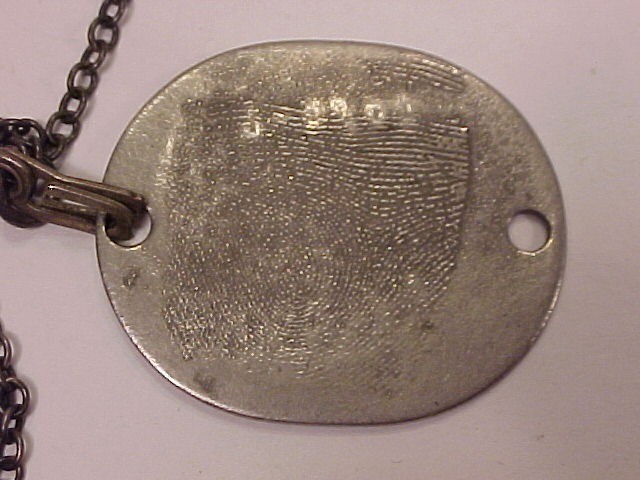 ORIG'L & VG+ Dog Tags of Donald Reese Evans (USMCR) Vet of WWII On Period Chain