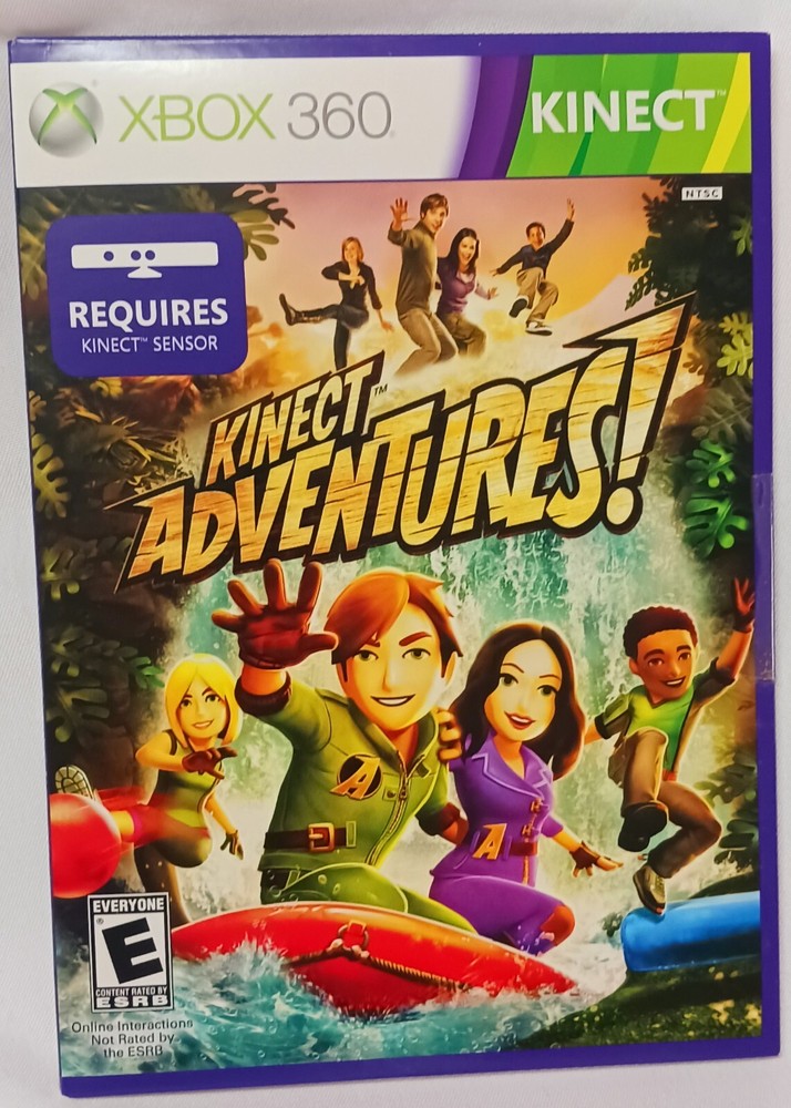 XBOX 360 KINECT SENSOR INCLUDES KINECT ADVENTURES VIDEO GAME OPENED SEE PICS