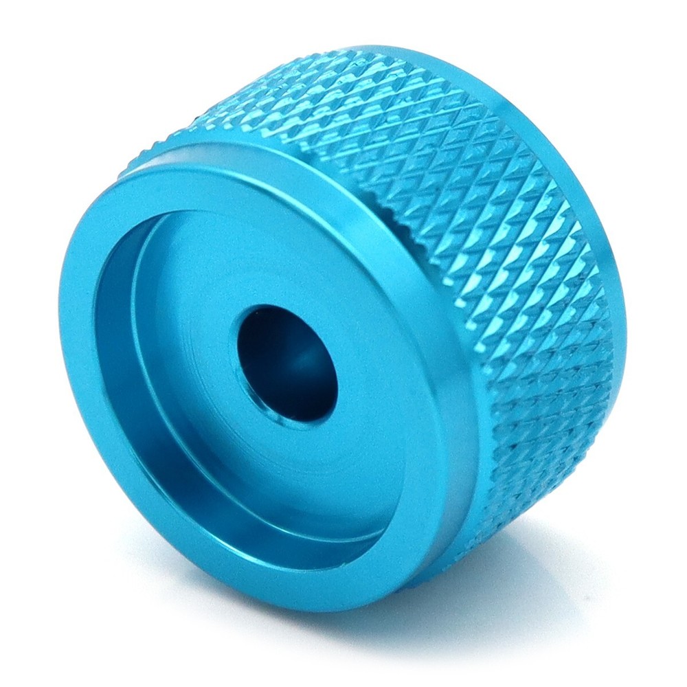 4Pcs Aluminium Alloy Blue Guitar Knobs Volume Audio Pot Control Knurled Knobs