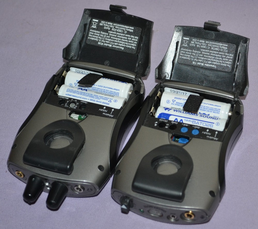 Williams Sound Motiva Personal FM System W/T36 Transmitter, R36 Receive, Charger