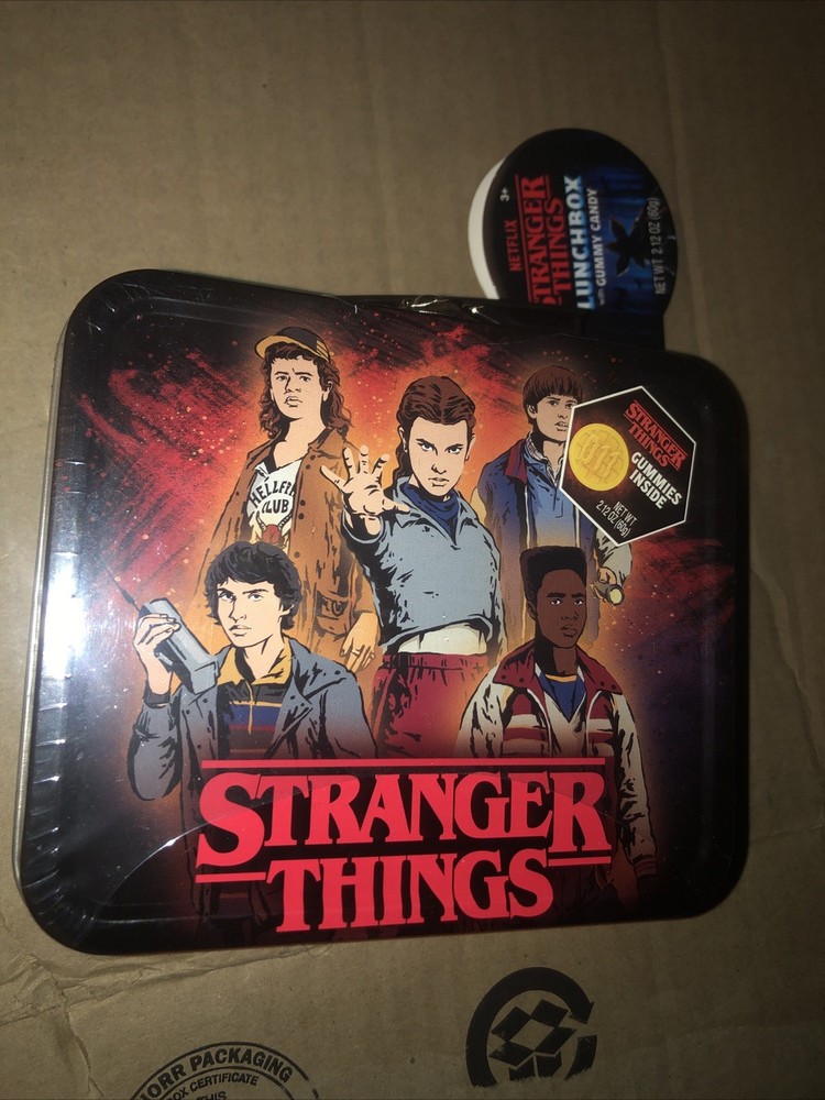Stranger Things Mini Metal 5" Tin Lunchbox With Gummies Inside Netflix