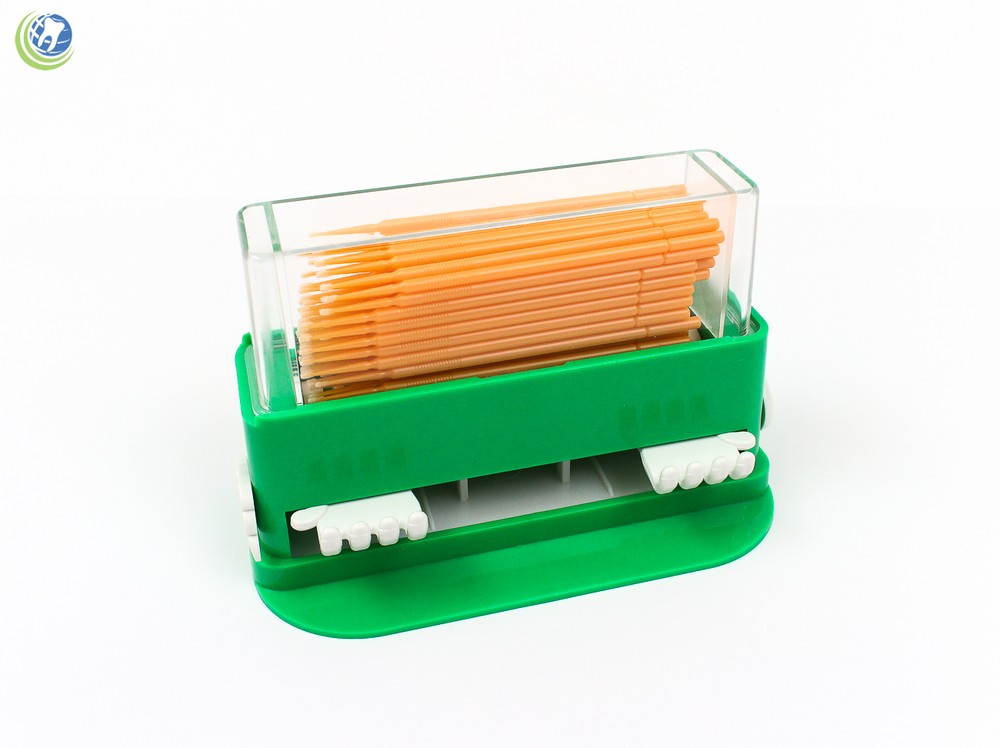 Dental Disposable Micro Brush Tip Applicators With Dispenser & 100 Applicators