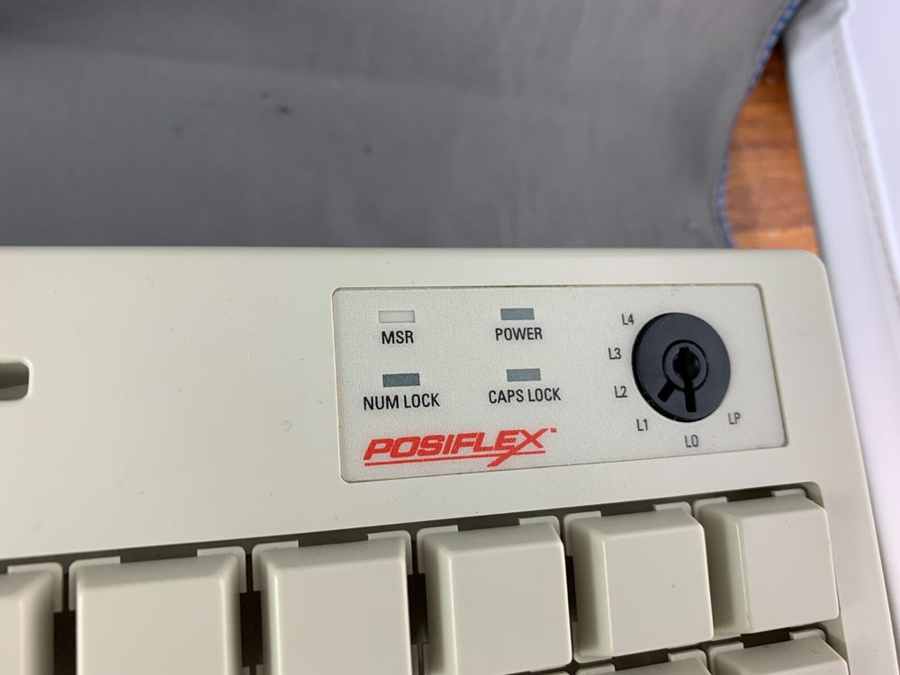 POSIFLEX KB3200 AT INTERFACE PROGRAMMABLE KEYBOARD WITH MAGNETIC STRIPE READER