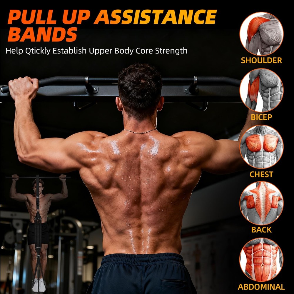 Pull Up Assistance Bands, Adjustable Heavy Duty Resistance Band for Pull Up B...